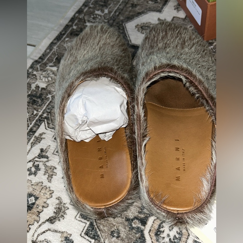 Marni soft beige Fussbett Sabot Clog size 8.5 (IT 39)